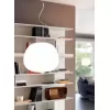 Стеклянный подвесной светильник Lumi F07A0301 форма шар белый Fabbian
