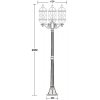 Стеклянный наземный фонарь SORENTO 92608B Bl прозрачный Oasis Light