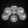 Стеклянная потолочная люстра Томми CL102150 форма шар серая Citilux