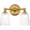 Стеклянное бра Huguenot Lake FE-HUGOLAKE2BATH-BB прозрачное конус Feiss