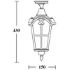 Стеклянный потолочный светильник уличный PORTO 86105A R прозрачный Oasis Light
