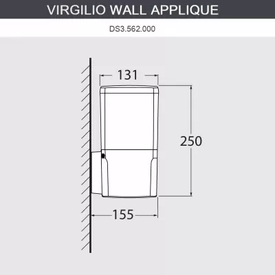 Настенный светильник уличный Virgilio DS3.562.000.WYF1R Fumagalli