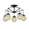 Стеклянная потолочная люстра Stricce SLE110302-05 форма шар белая Evoluce