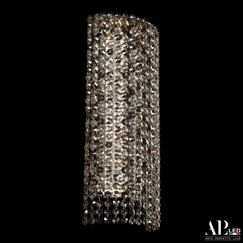 Хрустальное бра Sicilia SH500.B5.20-45.A.Gd.3000.Clear.801.731 прозрачное APL LED Хрустальное бра Sicilia SH500.B5.20-45.A.Gd.3000.Clear.801.731 прозрачное APL LED