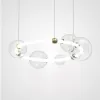 Стеклянная подвесная люстра  sessa-ring01 форма шар прозрачная ImperiumLoft