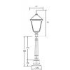 Стеклянный наземный фонарь QUADRO XL 79907XL E10 Bl прозрачный Oasis Light