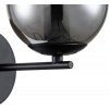 Стеклянное бра Balance 1119/1A Black форма шар прозрачное Escada