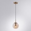 Стеклянный подвесной светильник Tureis A9915SP-1PB цвет янтарь форма шар Artelamp