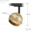 Трековый светильник  TR47 - GX53 MG форма шар цвет золото ЭРА