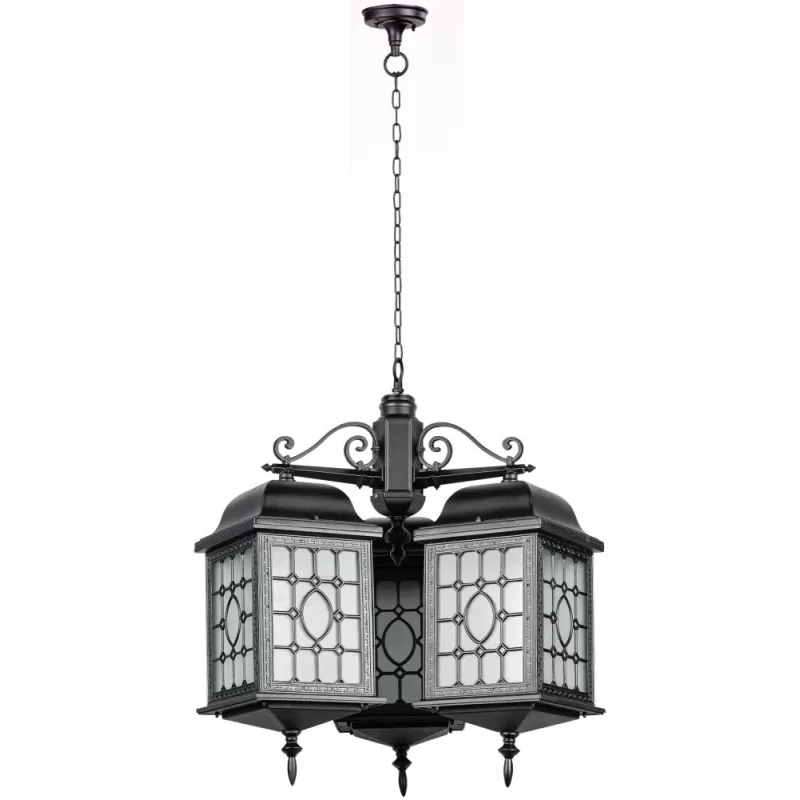 Стеклянный уличный светильник подвесной LONDON L 64870L/3 cover Bl Oasis Light Стеклянный уличный светильник подвесной LONDON L 64870L/3 cover Bl Oasis Light