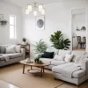 Стеклянная потолочная люстра Style 1142/5P Silver белая цилиндр Escada
