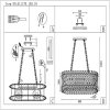 Стеклянная подвесная люстра Fabio SL1170.103.10 прозрачная ST Luce