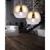 Стеклянный подвесной светильник Veroni LDP 1029-300 GD форма шар прозрачный Lumina Deco