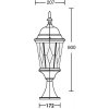 Стеклянный наземный фонарь ASTORIA 2M 91404M Gb ромб прозрачный Oasis Light