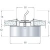 Хрустальный точечный светильник Downlight DL025S/Gold форма шар прозрачный