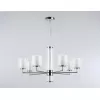 Стеклянная подвесная люстра HIGH LIGHT LH56003 цилиндр белая Ambrella
