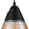 Стеклянный подвесной светильник Centum 10183/1S конус цвет янтарь Escada