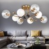 Стеклянная потолочная люстра Darlene 3145-308 форма шар белая Rivoli