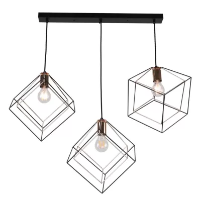 Подвесной светильник  MD.0830-3-P BK+FGD Imex