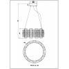 Стеклянная подвесная люстра Nelly WE158.20.103 прозрачная Wertmark