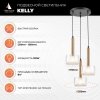 Стеклянный подвесной светильник Kelly VL5454P03 конус прозрачный Vele Luce