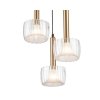 Стеклянный подвесной светильник Kelly VL5454P03 конус прозрачный Vele Luce