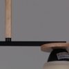 Стеклянная потолочная люстра  11630-0.3-02 BK+WOOD белая конус