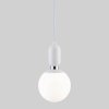Стеклянный подвесной светильник Bubble Long 50158/1 белый форма шар белый Eurosvet