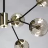 Стеклянная потолочная люстра Гамбург 605016108 форма шар цвет янтарь DeMarkt