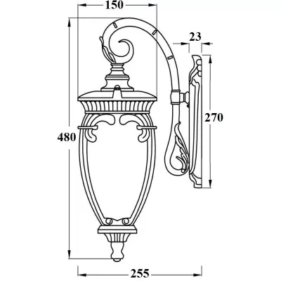 Настенный фонарь уличный VERONA 86202 Gb Oasis Light