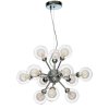 Стеклянная подвесная люстра Dandelion VL1173L12 форма шар прозрачная Vele Luce