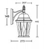 Стеклянный настенный фонарь уличный ASTORIA 2M 91402M Bl ромб прозрачный Oasis Light