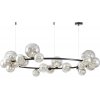 Стеклянный подвесной светильник Merido LDP 7033-24 BK+GY форма шар серый Lumina Deco