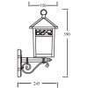 Стеклянный настенный фонарь уличный KRAKOV 2 87301A/02 Gb прозрачный Oasis Light