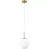Стеклянный подвесной светильник Volare A1563SP-1PB форма шар белый Artelamp