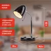 Офисная настольная лампа  N-116-Е27-40W-BK конус черный ЭРА