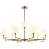 Стеклянная потолочная люстра HIGH LIGHT LH53019 белая Ambrella