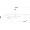Стеклянная потолочная люстра Alcor A2224PL-6BK форма шар белая Artelamp