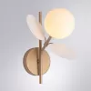 Стеклянное бра Peacock A1369AP-1SG форма шар белое Artelamp