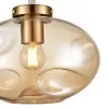 Стеклянный подвесной светильник Alieno VL5354P11 цвет янтарь форма шар Vele Luce