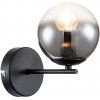 Стеклянное бра Balance 1119/1A Black форма шар прозрачное Escada