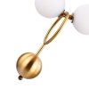 Стеклянная подвесная люстра  10222P/10 gold белая форма шар DeLight Collection
