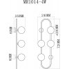Стеклянное бра Stacy MR1014-4W белое