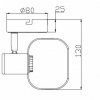 Стеклянный спот Dorkas 7026-701 форма шар серый Rivoli