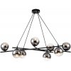 Стеклянный подвесной светильник Balance 1119/8S Black форма шар прозрачный Escada