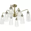 Стеклянная потолочная люстра Doliana 6584/8C конус прозрачная Lumion