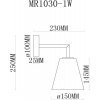 Стеклянное бра Stiven MR1030-1W прозрачное