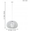 Подвесной светильник Cossano 94442 форма шар белый Eglo