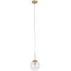 Стеклянный подвесной светильник Volare A1915SP-1GO форма шар прозрачный