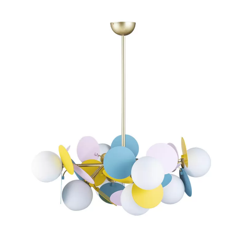 Стеклянная подвесная люстра Matisse 10008/8 mult форма шар белая Loft It Стеклянная подвесная люстра Matisse 10008/8 mult форма шар белая Loft It